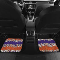 Hawaiian Hibiscus Car Mats Orange and Purple Unique