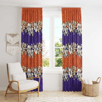 Hawaiian Hibiscus Window Curtain Orange and Purple Unique LT01 - Polynesian Pride