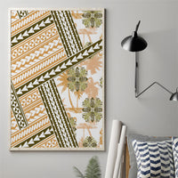 Hawaii Quilt Canvas Wall Art Kakau Polynesian Pattern Gold Version LT01 - Polynesian Pride