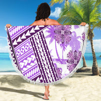 Hawaii Quilt Beach Blanket Kakau Polynesian Pattern Lilac Version LT01 - Polynesian Pride