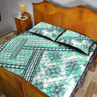 Hawaii Quilt Quilt Bed Set Kakau Polynesian Pattern Teal Version LT01 - Polynesian Pride