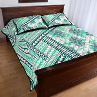 Hawaii Quilt Quilt Bed Set Kakau Polynesian Pattern Teal Version LT01 - Polynesian Pride