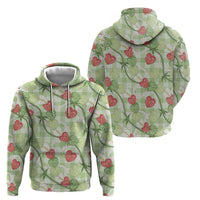 Anthurium Pikake Ti Leaf Palaka Hoodie Green Version LT01 - Polynesian Pride