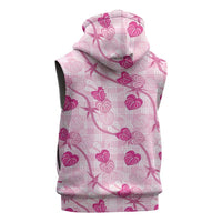 Anthurium Pikake Ti Leaf Palaka Sleeveless Hoodie Pink Version