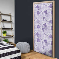 Anthurium Pikake Ti Leaf Palaka Door Cover Purple Version