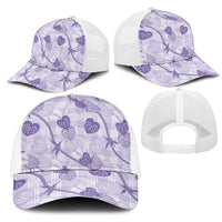 Anthurium Pikake Ti Leaf Palaka Mesh Trucker Cap Purple Version