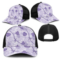 Anthurium Pikake Ti Leaf Palaka Mesh Trucker Cap Purple Version