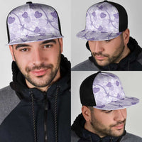 Anthurium Pikake Ti Leaf Palaka Mesh Trucker Cap Purple Version