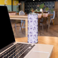 Anthurium Pikake Ti Leaf Palaka Skinny Tumbler Purple Version