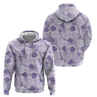 Anthurium Pikake Ti Leaf Palaka Zip Hoodie Purple Version