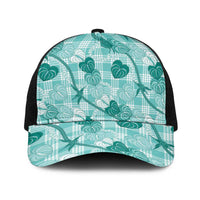 Anthurium Pikake Ti Leaf Palaka Baseball Net Cap Turquoise Version