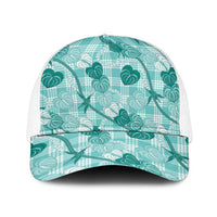 Anthurium Pikake Ti Leaf Palaka Baseball Net Cap Turquoise Version