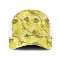 Anthurium Pikake Ti Leaf Palaka Mesh Trucker Cap Yellow Version