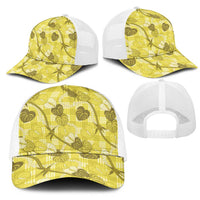 Anthurium Pikake Ti Leaf Palaka Mesh Trucker Cap Yellow Version