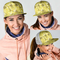 Anthurium Pikake Ti Leaf Palaka Mesh Trucker Cap Yellow Version