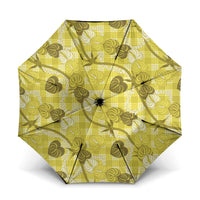Anthurium Pikake Ti Leaf Palaka Umbrella Yellow Version LT01 One Size Folded 11.42 inch Opened Diameter 37.4 inch Yellow - Polynesian Pride
