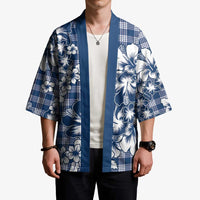 Hibiscus Pakala Cobalt Blue Royal Kimono Tropical Floral Stylized LT01 - Polynesian Pride