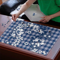Hibiscus Pakala Cobalt Blue Royal Puzzle Tropical Floral Stylized LT01 - Polynesian Pride