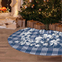 Hibiscus Pakala Cobalt Blue Royal Tree Skirt Tropical Floral Stylized - Polynesian Pride