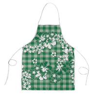 Hibiscus Pakala Emerald Green Apron Tropical Floral Stylized - Polynesian Pride