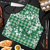 Hibiscus Pakala Emerald Green Apron Tropical Floral Stylized - Polynesian Pride