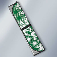 Hibiscus Pakala Emerald Green Auto Sun Shade Tropical Floral Stylized - Polynesian Pride