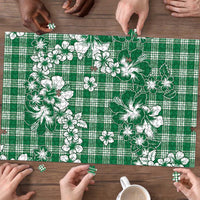 Hibiscus Pakala Emerald Green Puzzle Tropical Floral Stylized LT01 - Polynesian Pride
