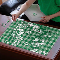 Hibiscus Pakala Emerald Green Puzzle Tropical Floral Stylized LT01 - Polynesian Pride