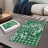 Hibiscus Pakala Emerald Green Puzzle Tropical Floral Stylized LT01 - Polynesian Pride