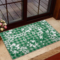 Hibiscus Pakala Emerald Green Rubber Doormat Tropical Floral Stylized LT01 - Polynesian Pride