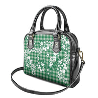 Hibiscus Pakala Emerald Green Shoulder Handbag Tropical Floral Stylized - Polynesian Pride