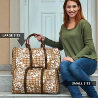 Hibiscus Pakala Bronze Brown Travel Bag Tropical Floral Stylized - Polynesian Pride