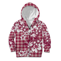 Hibiscus Pakala Royal Magenta Kid Hoodie Tropical Floral Stylized - Polynesian Pride