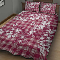 Hibiscus Pakala Royal Magenta Quilt Bed Set Tropical Floral Stylized - Polynesian Pride
