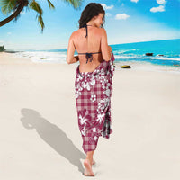 Hibiscus Pakala Royal Magenta Sarong Tropical Floral Stylized - Polynesian Pride