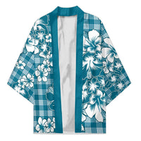 Hibiscus Pakala Ocean Depths Blue Kimono Tropical Floral Stylized LT01 Unisex Blue - Polynesian Pride