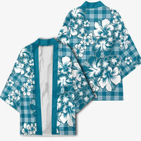 Hibiscus Pakala Ocean Depths Blue Kimono Tropical Floral Stylized LT01 - Polynesian Pride