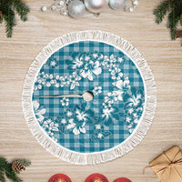 Hibiscus Pakala Ocean Depths Blue Tree Skirt Tropical Floral Stylized - Polynesian Pride