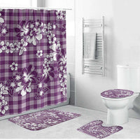 Hibiscus Pakala Sweetie Purple Bathroom Set Tropical Floral Stylized - Polynesian Pride