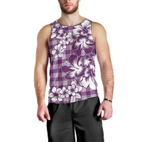 Hibiscus Pakala Sweetie Purple Men Tank Top Tropical Floral Stylized - Polynesian Pride