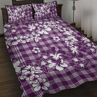 Hibiscus Pakala Sweetie Purple Quilt Bed Set Tropical Floral Stylized - Polynesian Pride