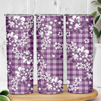 Hibiscus Pakala Sweetie Purple Skinny Tumbler Tropical Floral Stylized - Polynesian Pride