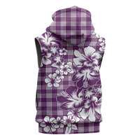 Hibiscus Pakala Sweetie Purple Sleeveless Zip Hoodie Tropical Floral Stylized LT01 - Polynesian Pride