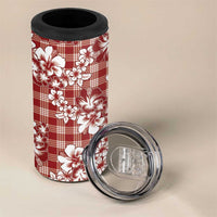 Hibiscus Pakala Fantasy Red 4 in 1 Can Cooler Tumbler Tropical Floral Stylized - Polynesian Pride