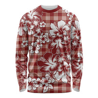 Hibiscus Pakala Fantasy Red Long Sleeve Shirt Tropical Floral Stylized - Polynesian Pride
