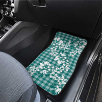 Hibiscus Pakala Aqua Teal Car Mats Tropical Floral Stylized LT01 - Polynesian Pride