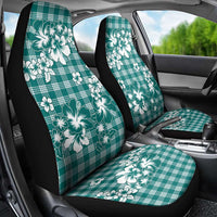 Hibiscus Pakala Aqua Teal Car Seat Cover Tropical Floral Stylized - Polynesian Pride