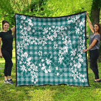 Hibiscus Pakala Aqua Teal Quilt Tropical Floral Stylized LT01 - Polynesian Pride