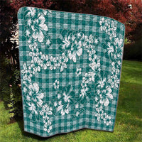 Hibiscus Pakala Aqua Teal Quilt Tropical Floral Stylized LT01 - Polynesian Pride