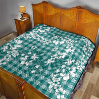 Hibiscus Pakala Aqua Teal Quilt Tropical Floral Stylized LT01 - Polynesian Pride